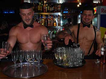 Sexy waiters male strip show Benidorm